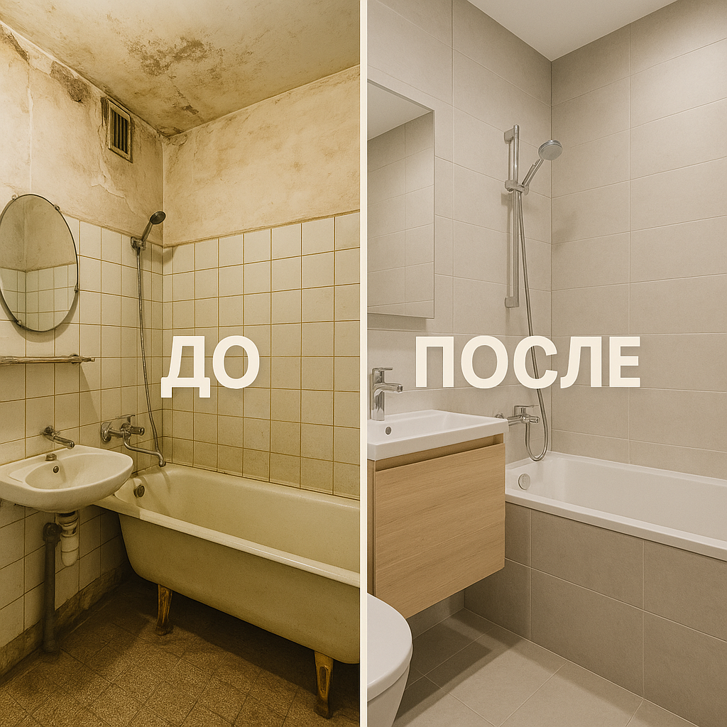 Ванная — до/после